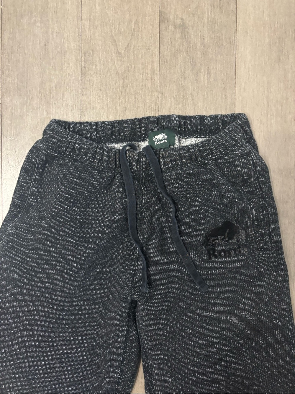 Roots Black Speckled Drawstring Joggers for Women - Picture 6 of 11